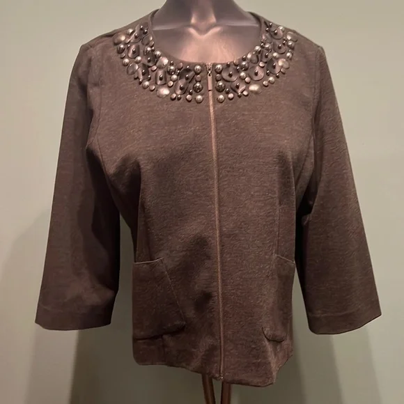 Ruby Rd Gray Jacket - Picture 1 of 11